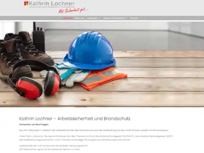 Screenshot der Webseite: Arbeitssicherheit Lochner