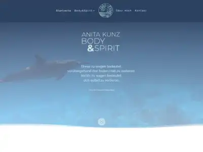 Screenshot der Webseite: Body & Spirit von Anita Kunz