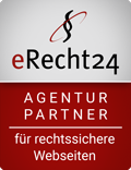 Das Siegel unserer Partnerschaft mit eRecht24 - für rechtssichere Webseiten